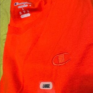 Champion Men's Bright Orange Short Sleeve Tee Sz Large NWT